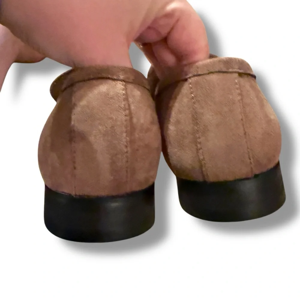 Nick Graham Altred Brown Faux Suede Slip on Penny Loafer Dress Shoes‎ Sz 8 NEW